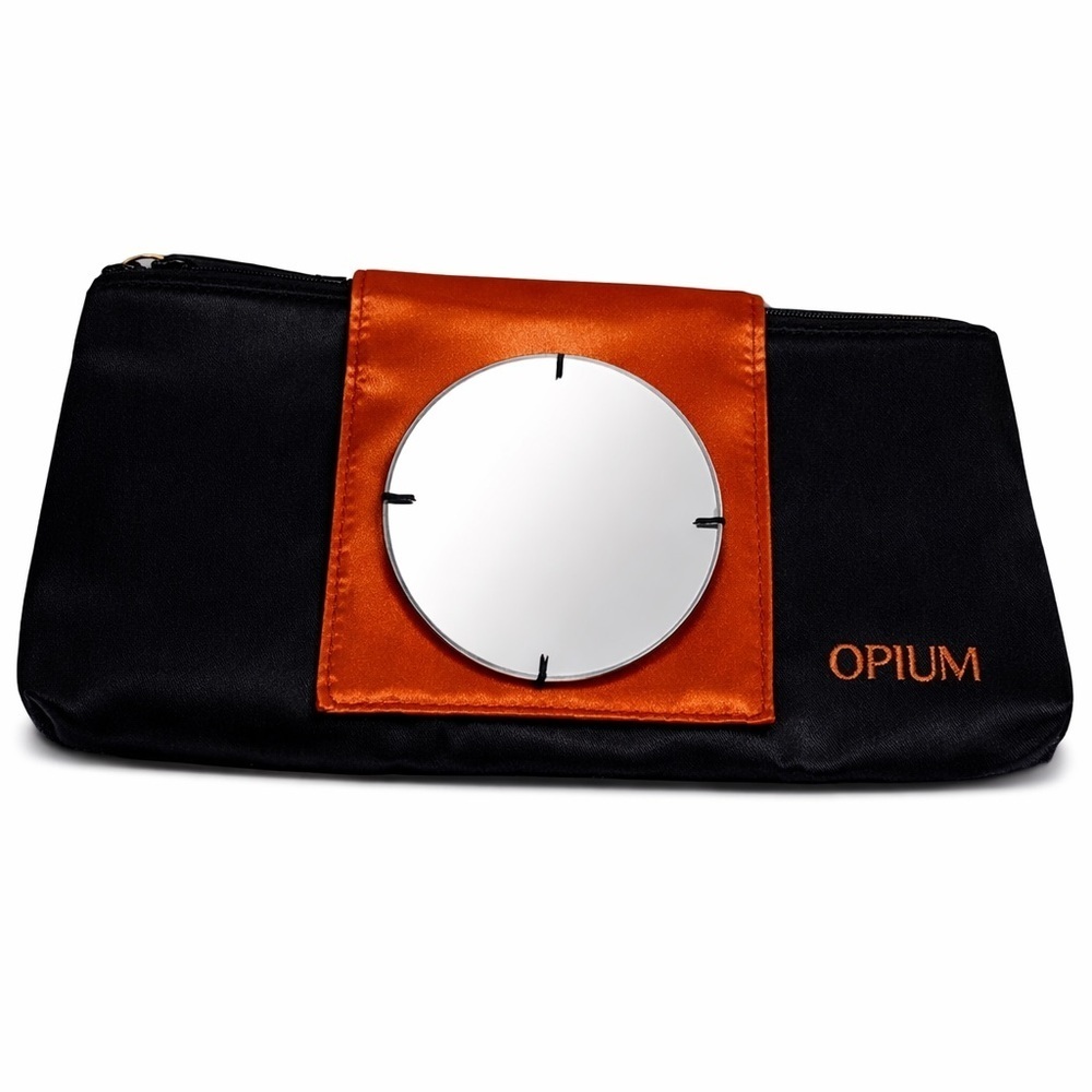 Vintage YSL Opium perfume Satin Clutch 80's or 90's Saint Laurent Bag